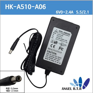 Hon-Kwang Hk-A510-A06 Netzteil Ac/Dc Adapter  6V 0 ~ 2.4a/5.5/2.1