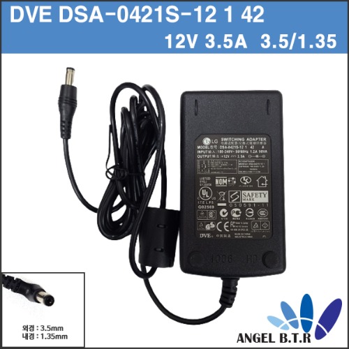 [중고][DVE] DSA-0421s-12 1 42 /42w/12V3.5A /12v 3.5a/3.5mm/ SMPS 방식 아답터