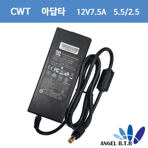 [CWT]2AAL090F/12V7.5A 12V 7.5A/90W  /55-25/ 어댑터